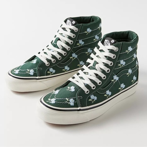 Vans x Sandy Liang Sk8 High Floral Green High-Top Sneakers - Picture 1 of 11
